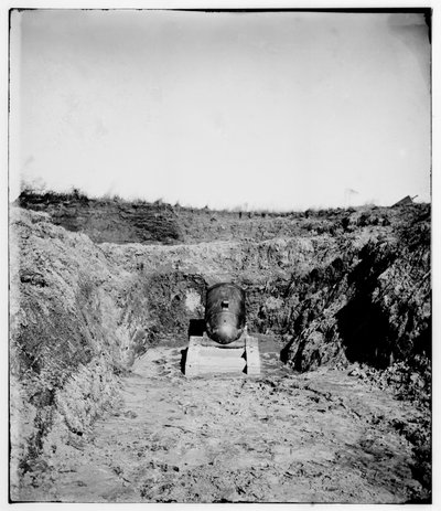 Mortier confédéré embourbé à Fort McAlister, près de Savannah, Géorgie, 1864 - Samuel A. Cooley
